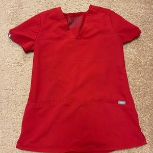 Figs winning red casma top